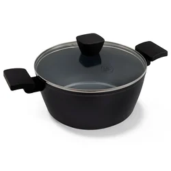BE Living Posuda za kuhanje s poklopcem Delight Black 24 cm