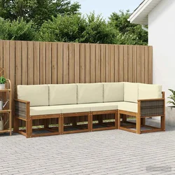 Set vanjskih sofa 5 pcs Prirodna i krem Poliester