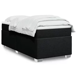Vidaxl Box spring postelja z vzmetnico črna 80x200 cm blago