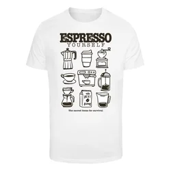Mister Tee Majica Espresso Yourself Coffee črna/bela