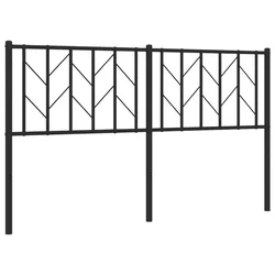 Vidaxl Kovinsko nadomestno vzglavje črno 150 cm