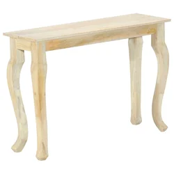 vidaXL Konzolna mizica 110x35x77 cm trden mangov les