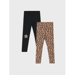 Sinsay - Pamučne helanke sa leopard dezenom 2 pack - šareno