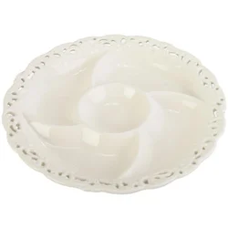 shumee Eleganten keramični krožnik s predali 26 cm iz kolekcije Lace