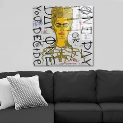 Wallity Dekorativna slika na kaljenom staklu, 70x70cm, Šarena