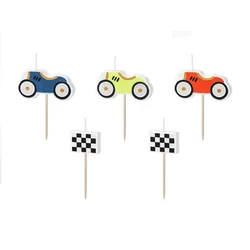 shumee Rojstnodnevne svečke Cars, 2-3 cm, 5 kosov