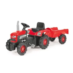 Dolu traktor sa prikolicom crveni ( 081537 )