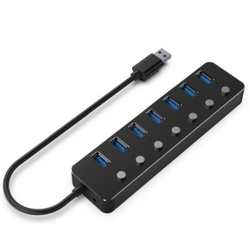 Gembird usb hub uhb-u3p7p-01 7-port usb 3.1 (gen 1) hub switches ( HUB7P/Z )