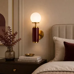 Opviq zidna lampa Moira-20201-C, 1 × E27, bordo