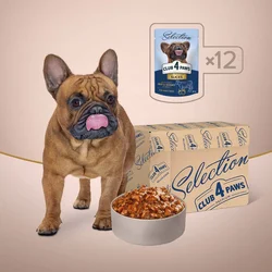 Club 4 Paws Premium vlažna hrana za pse Mini, Komadići govedine i povrće, 85 g