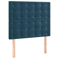 Vidaxl Vzglavje postelje temno modro 100x5x118/128 cm žametno