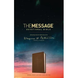 The Message Devotional Bible, Brown Cross: Featuring Notes & Reflections from Eugene H. Peterson