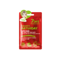 7DAYS - ROMANTIC SATURDAY Maska za lice Sheet 28gr, Orange&Papaya