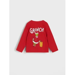 Sinsay - Majica dugih rukava Grinch - crvena