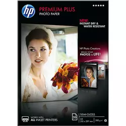 CR673A - HP Premium Plus Semi-gloss Photo Paper, 300 gsm, 20 listova, A4 (210 x 297 mm)