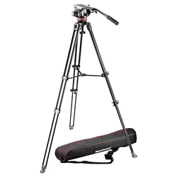 MANFROTTO MVK502AM-1 - Tripod with fluid video head, Aluminium Telescopic Twin Leg