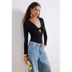 Trendyol Milla Zenski body Tprss26Bd00017, Crna