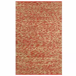 Ručno rađeni tepih od jute crvene i prirodne boje 80 x 160 cm