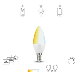 Müller Licht tint white LED sveča E14 5,8W