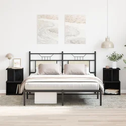 Noćni ormar 2 pcs Crni hrast 35 x 35 x 55 cm Konstruirano drvo