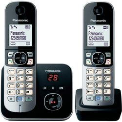 Panasonic KX - TG6822GB Duo cordless phone with AB + 2nd handset