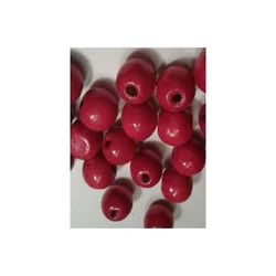 Drvena perla lopta 16 mm crvena