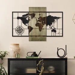Fusione Naturale -2 GreenBlack Decorative Wooden Wall Accessory