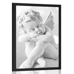Plakat črnobeli angelček - 20x30 no frame