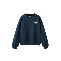 MANGO KIDS Majica YEARS temno modra/bela