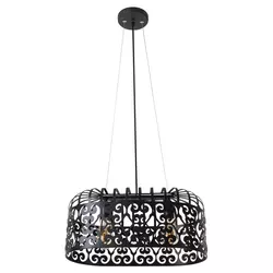 Rabalux Alessandra Visilica E27 2x60W,mat crna Industrijska rasveta