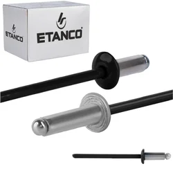 Aluminijaste odprte zakovice 3,2x8 mm RAL 9005