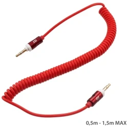 AUX kabel 2x3,5mm, rdeč