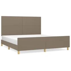 Vidaxl Posteljni okvir brez vzmetnice taupe 180x200 cm blago
