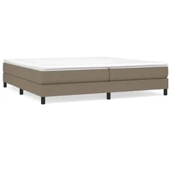 Vidaxl Posteljni okvir z vzmetmi taupe 200x200 cm blago
