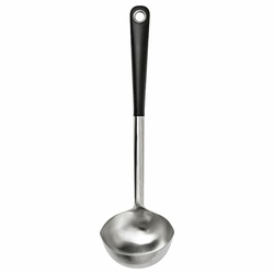 IKEA 365+ HJÄLTE Kutlača za supu, nerđajući čelik/crna