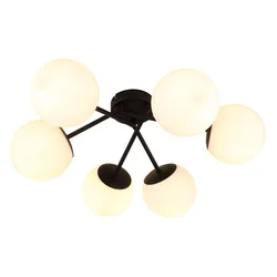 Rabalux Plafonjera Meduza, 6xE14, 6x20W, 55x19cm, Crna