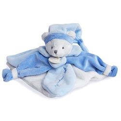 Doudou Darilni set - plišasta spalna vreča moder medvedek 24 cm