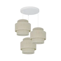 Brilagi - Luster na sajli SPACE YUTE 3xE27/15W/230V krem/bela