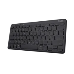 Bežična tastatura Trust Lyra, USB 1.1, RF 2.4GHz, Bluetooth 5.0, američki raspored, crna