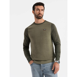 Ombre Knitted mens RELAXED FIT sweater with patterns - navy blue