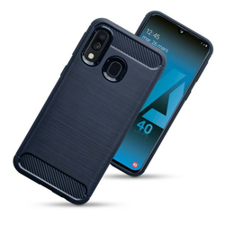 Silikonski barvni ovitek Samsung A20e Carbon modra