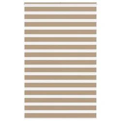 Zebra zavjesa Pješčano smeđa 140x200 cm Širina tkanine 135,9 cm Poliester