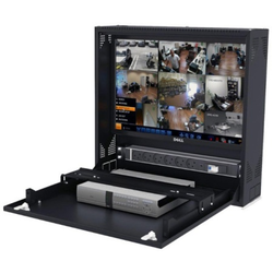 Rek crni dvr box za zid 560×540×150mm