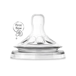 AVENT® Silikonski sisač Natural 1 rupa First Flow (0+ mj)