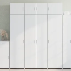 Visoka komoda bijela 80 x 42,5 x 185 cm od konstruiranog drva