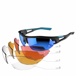 Modra sončna očala CYCLING 700 z izmenljivimi stekli za odrasle (4. kat.)