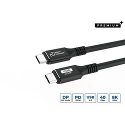 MicroConnect USB4CC3 USB kabel USB4 Gen 3x2 3m USB C črne barve