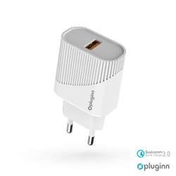 Kucni punjac Pluginn PI-D52S, QC3.0 18W sa Type C kablom beli