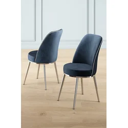 Hanah Home Set stolica Pefa, 45x91x42 cm, 4 komada, Antracit-srebrne boje