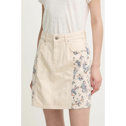 Traper suknja Pepe Jeans MINI SKIRT HW PAISLEY boja: bež, mini, širi se prema dolje, PL901135